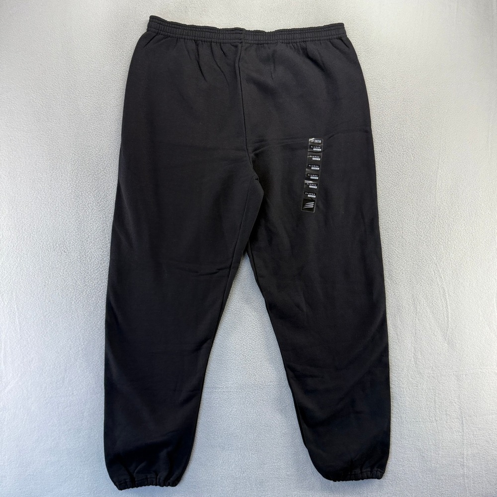 Vintage Blank Sweatpants Men's XL Black Cuffed Jogger Made In USA deadstock NEW
